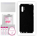 apgo Protective Skin Sticker for the back+sides compatible with Samsung Galaxy Note 10 Plus 5G, Full Wrap Film, Foil, Vinyl - Pattern Matte Black