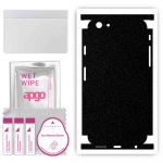 apgo Protective Skin Sticker for the back+sides compatible with Apple iPhone 6, Full Wrap Film, Foil, Vinyl - Pattern Matte Black
