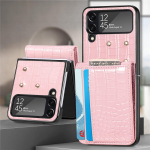 Luksuslik Vintage Rahakott Kaardipesa Hoidja PU Nahast Kate Samsung Galaxy Z Flip 4 5G &Uuml;mbrisele P&otilde;rutuskindlad Telefoni&uuml;mbrised Coque Fundas For Z Flip 4 5G