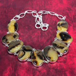 Septarian kaelakee, 925 sterlingh&otilde;bedast v&auml;&auml;riskivist reguleeritava ketiga kaelakee, kingitus tema k&auml;sitsi valmistatud ehetele Adjustable with 18 inches