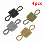 4 tk taktikalise varustuse hoidik Molle seljakoti pandla karabiinklambrid rihmahoidja elastne sidumispael taktikalise vesti jaoks 4 Colors