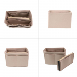 Kuum, meigikott, vildist vooderdus kosmeetikakott, suure mahutavusega rahakott, kaasaskantav k&auml;ekoti hoiukott 22 x 11 x 13 beež