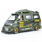 1/24 Scale WuLing Diecast Cars Model, Tagasit&otilde;mmatav m&auml;nguauto koos h&auml;&auml;le ja valgusega lastele t&auml;iskasvanutele m&otilde;eldud kollektsiooni m&auml;ngud 1:24-Size: 18*9.4*7.2cm roheline