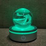 Kristallkuuli &ouml;&ouml;tuled H&otilde;&otilde;guv planeet Galaxy Astronaut 3D RGB Kuu laualamp Atmosf&auml;&auml;rilamp Lauakaunistused Lastele kingitused