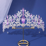 Barokk-vintage printsess-kuninganna pruudikroonpeakatted, kristallist tiaara naistele, pulmakroon, juuksekleit Aksessuaarid Ehted