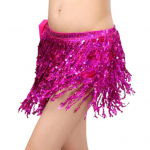 Naiste k&otilde;hutantsu seelik kett Tutt Sequin Kahekihiline pitsiline Bohemian Clubwear Performance Mini Waist Wrap Latin Dance Practice l&uuml;hike seelik