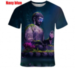 Suvine 3D Buddha Shakyamuni tr&uuml;kiga T-s&auml;rk Meestele &Uuml;markaelusega l&uuml;hikeste varrukatega Lahedad Buddha Faith Topid T-s&auml;rgid Harajuku Riided T-s&auml;rgid S