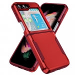 3 in 1 Hybrid Armor p&otilde;rutuskindel telefoni&uuml;mbris Samsung Galaxy Z Flip 6 Z Flip 4 5g Z Flip 5 Z Fold 4 5 Silikoonist tugeva kaitse tagakaas For Samsung Z Flip 6 punane