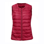 Naiste talvine vest - Duck Ultralight kahepoolne kandmine varrukateta soe jope 7Xl vestiga mantel S veinipunane v&auml;rv