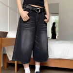 Moodne Harajuku Vintage k&otilde;rge v&ouml;&ouml;kohaga 2000S Sinised teksap&uuml;ksid Naiste vabaaja vabaaja Y2K Punk t&auml;navar&otilde;ivaste stiilis kottis l&uuml;hikesed p&uuml;ksid S must