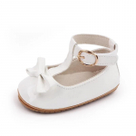 Uued t&uuml;drukute kingad kevad-s&uuml;gis printsessi PU-nahast kingad Armsad Bowknot v&auml;ikelaste kingad Slip-Ons beebikingad 12cm valge