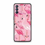 Roosa Punane Flamingo Telefoni&uuml;mbris Oppo A54 A53 A52 A9 2020 A15 A95 A16 A76 A74 A12 jaoks Find X5 Reno7 SE Reno6 Pro Plus 5G Must Kate Oppo Reno6 Z