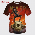Y2K r&otilde;ivad uues stiilis WASP. 3D Prindiga T-s&auml;rk meestele Naistele Suvine Hip-hop Unisex vabaaja T-s&auml;rk Harajuku &Uuml;markaelusega T-s&auml;rk XXL