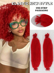 16-tollised Kinky Twist Marley punutud heegeldatud juuksed s&uuml;nteetilised, eelnevalt eraldatud vetruvad afro-keerduvad juuksed Butterfly Locs punutisteks 16inch