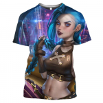 Anime LoL Arcane T-s&auml;rk Meeste Naiste Fashion League Of Legends 3D-prindiga T-s&auml;rk Lastele Hiphop Topid T-s&auml;rgid Poiste T-s&auml;rk M&auml;ng Camiseta XXS