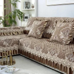 Four Seasons universaalne suur seelik-diivani kate Euroopa stiilis libisemiskindel diivanmatt Luksuslik elutuba pitsist padi diivanr&auml;tik 70x240x18cm