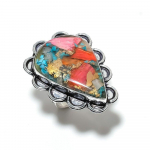 Spiny Oyster Gemstone Handmade 925 Sterling Silver Jewelry Ring Size 9 j3p92
