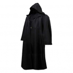 T&auml;iskasvanute mantel kapuutsiga kuubiga kuub kuubiga poiste t&uuml;drukute rollim&auml;ng, hingav kost&uuml;&uuml;m Halloweeni Cosplay meigipeoks S must