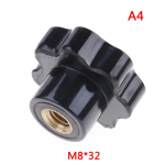 Plastist M4/M5/M6/M8 emakeermega Seitsme t&auml;rni kujuline peaga kinnitusmutrite nupp