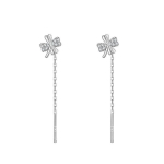 S999 Pure Silver Clover K&otilde;rvar&otilde;ngad Naiste N&otilde;elk&otilde;rvar&otilde;ngad Erihuviga disain Advanced Sense Ear String K&otilde;rvar&otilde;ngas 99