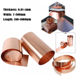 99,9% puhas vask Cu metallplaadist fooliumplaat, pikk 100&ndash;1000 mm puhtast vasest tabletid metallikunsti jaoks 0.5x50x1000mm