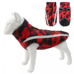 Uued koerariided talve tuulekindlad lemmikloomakoera riided Big Dog Shell jope Helkur koer S:1.5-2.5 kg telliskivipunane v&auml;rv