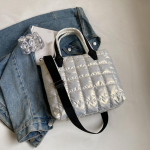 Yogodlns Tepitud polsterdatud kandekott Nailonist &uuml;hev&auml;rviline kott Ristkehaga kott Naiste &otilde;lakotid Naiste suure mahutavusega k&auml;ekott 31x10x24cm beež