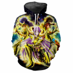 Saint Seiya klassikaline 3D Harajuku prinditud koomiksifilm Anime Lahe mood avangardi meeste naiste pehme ja mugav trendikas kapuutsiga top 2XL