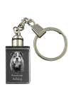 American Bulldog, Old Country Bulldog - Crystal key ring with dog photo, illuminated key ring, unique gift by Art-Dog brand