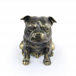 Staffordshire Bull Terrier, Staffy - dog statue, sitting dog for desk, decoration for the living room of a dog lover by Art-Dog