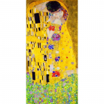 Kuulus kunstnik Gustav Klimt suudleb abstraktset &otilde;limaali l&otilde;uendil Tr&uuml;ki plakatikunst Seinapildid elutoa Cuadrose sisekujunduseks 30x60cm No Frame