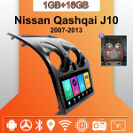 Android Carplay autoraadio Nissan Qashqai J10 2007-2013 multimeediumipleieri peakomplekti stereo GPS-navigatsioon BT WIFI 2+32GB 1+16GB,B