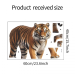 3D Simulatsioon Tiger Magamistoa &Otilde;ppetuba Elutoa Seinte Haljastus Seinakleebised 40*60CM/fun-e45