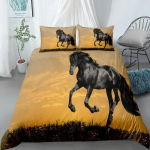 Jooksev hobune 3D voodipesukomplekt King Queen Double Full Twin Single suurus voodipesukomplekt 173x218cm 2pcs