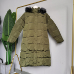 Kunstkarusnahast mantel Kvaliteetne soe talvine naiste kapuutsiga &uuml;hev&auml;rviline mantel Parkas pikk naiste &uuml;ler&otilde;ivaste kollektsiooni jope M pruun