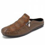 Mood Kuum M&uuml;&uuml;k Suvi Meeste Poolkingad Mood Lihtne Stiil Peale Libistatavad Mokassiinid Uus Trend Meeste Poolpl&auml;tud Klassikalised Kerged V&auml;ljas Lamedad 43 pruun