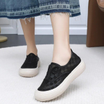 Mood 2024 Suvi Uus Mugav Vabaaja Naiste Kingad Mood Pehme Sisetallaga V&otilde;rk Hingav Baleriinad Naistele Mokassiinid Zapatos De Mujer 40 must