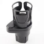 2-&uuml;hes S&otilde;idukile paigaldatav libisemiskindel topsihoidja 360 kraadi p&ouml;&ouml;rlev vesi-auto tassihoidja Multifunktsionaalne topelthoidja automaatne lisavarustus must