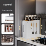 K&ouml;&ouml;k Hoiukapp Koduk&ouml;&ouml;gi riiulid multifunktsionaalne maitseainepurk riiul lauaarvuti korraldaja sahtel kapp kapp L valge