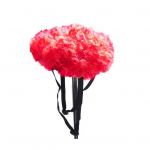 Lemmiklooma parukas v&otilde;lts lokkis musta karvaga m&uuml;ts Pehme kerge paeltega rihm libisemisvastane kost&uuml;&uuml;m Cosplay rekvisiidid koerapea aksessuaarid must