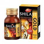 Dabur Shilajit Gold - 20 kapslit | 100% Ayurveda kapslid tugevuse, vastupidavuse ja j&otilde;u jaoks | Premium Ayurveda toidulisand | Meestele
