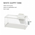 V&auml;ike troopiline akvaarium lauale, &ouml;koloogiline akvaariumifilter, vaikne k&uuml;ttekeha, guppide aretusakvaarium, miniakvaarium koduseks kasutuseks