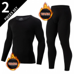 Suur meeste kevad- ja s&uuml;gisene termopesu komplekt meeste paksendatud s&uuml;gisriiete ja p&uuml;kste talvepesu komplekt XXL must