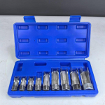 9Pcs Car Oxygens Sensors Sockets Remover Tools 3/8 1/2 Drive with Storage Case 10mm to 22mm Nut