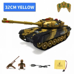 Uus 1/12 RCTank m&auml;nguasja k&auml;ivitamine maastikul j&auml;lgitava kaugjuhtimispuldiga auto laetav v&otilde;itlusm&auml;nguasi, mis sobib poistele lastele kingitus vanem-laps 32cm kollane