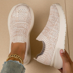 Naiste hingavad lendavad kootud tossud, mugavad madalad jalan&otilde;ud, v&auml;lisjalatsid 35