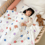 Klass A vahvelpuuvillane suvine tekk lastele, multifilmimustriga, t&auml;ispuuvillane suvine jahutav tekk 120x150cm 0.7kg