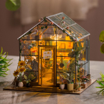 Maja Komplekt Mini DIY Lillemaja K&auml;sitsi valmistatud 3D Pusle Kokkupanek Ehitusmudel M&auml;nguasjad Magamistoa Kaunistus M&ouml;&ouml;bliga