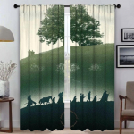 K&ouml;&ouml;gikardinad 2 t&uuml;kki S&otilde;rmuste Isanda kardinad Lastetoa aknakardinad Rulood Vahesein Halloweeni kaunistused Elutoa kaunistused W96xH213cmx2pcs-CL