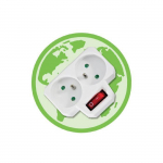 Block de prises &ndash; sp&eacute;cifi&eacute; &ndash; 2 prises coupe veille &ndash; Interrupteur marche/arr&ecirc;t &ndash; max 3600W &ndash; Blanc